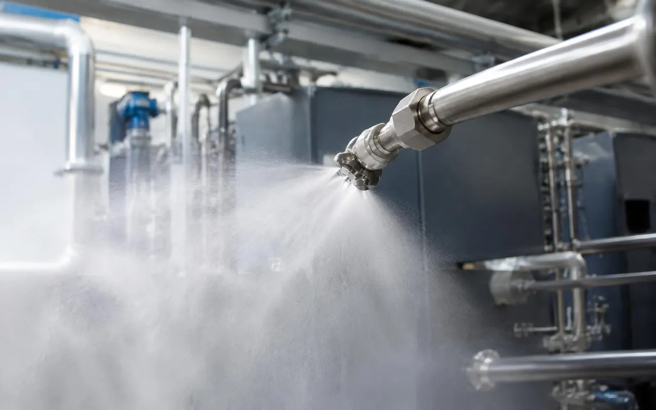 Water mist nozzle spraying fine mist, Hyderabad
